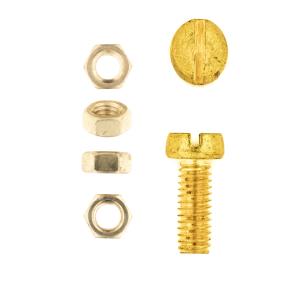 Machine Screw & Nut - Solid Brass